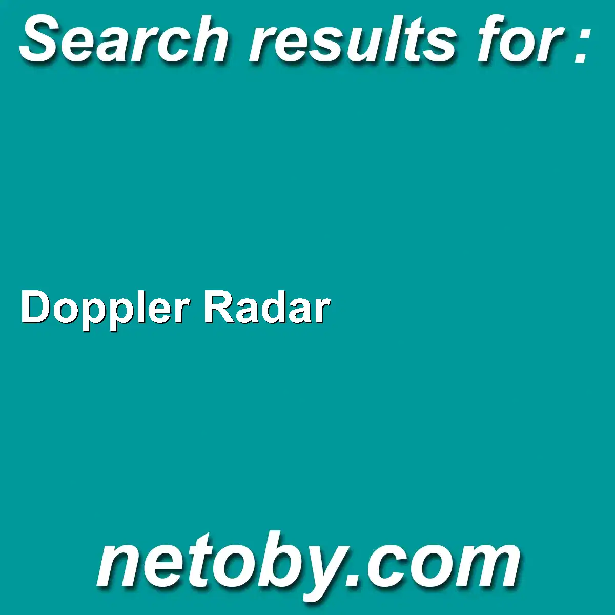 ﻿Doppler Radar