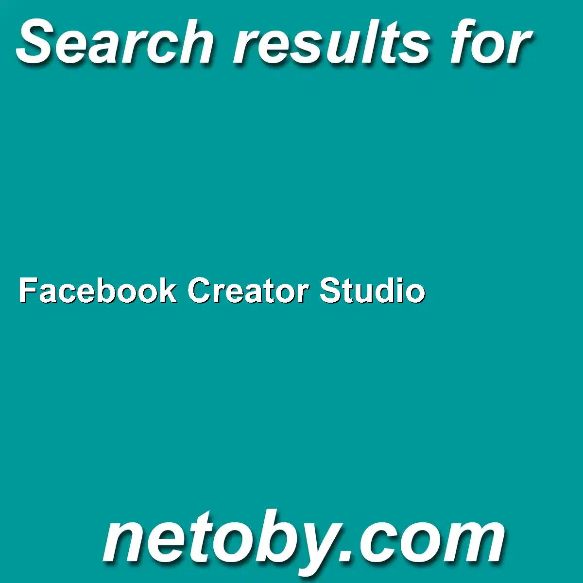 ﻿Facebook Creator Studio
