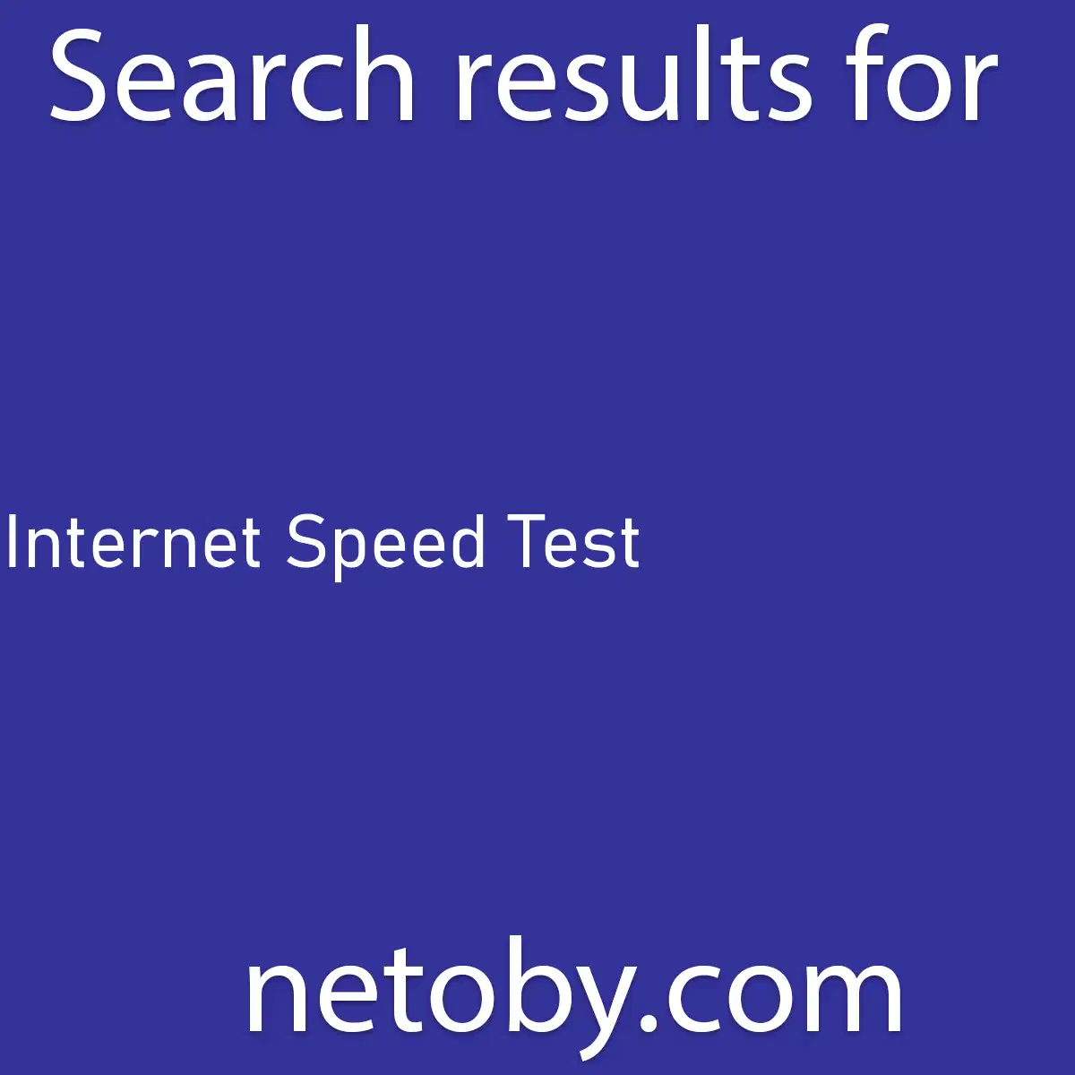 ﻿Internet Speed Test