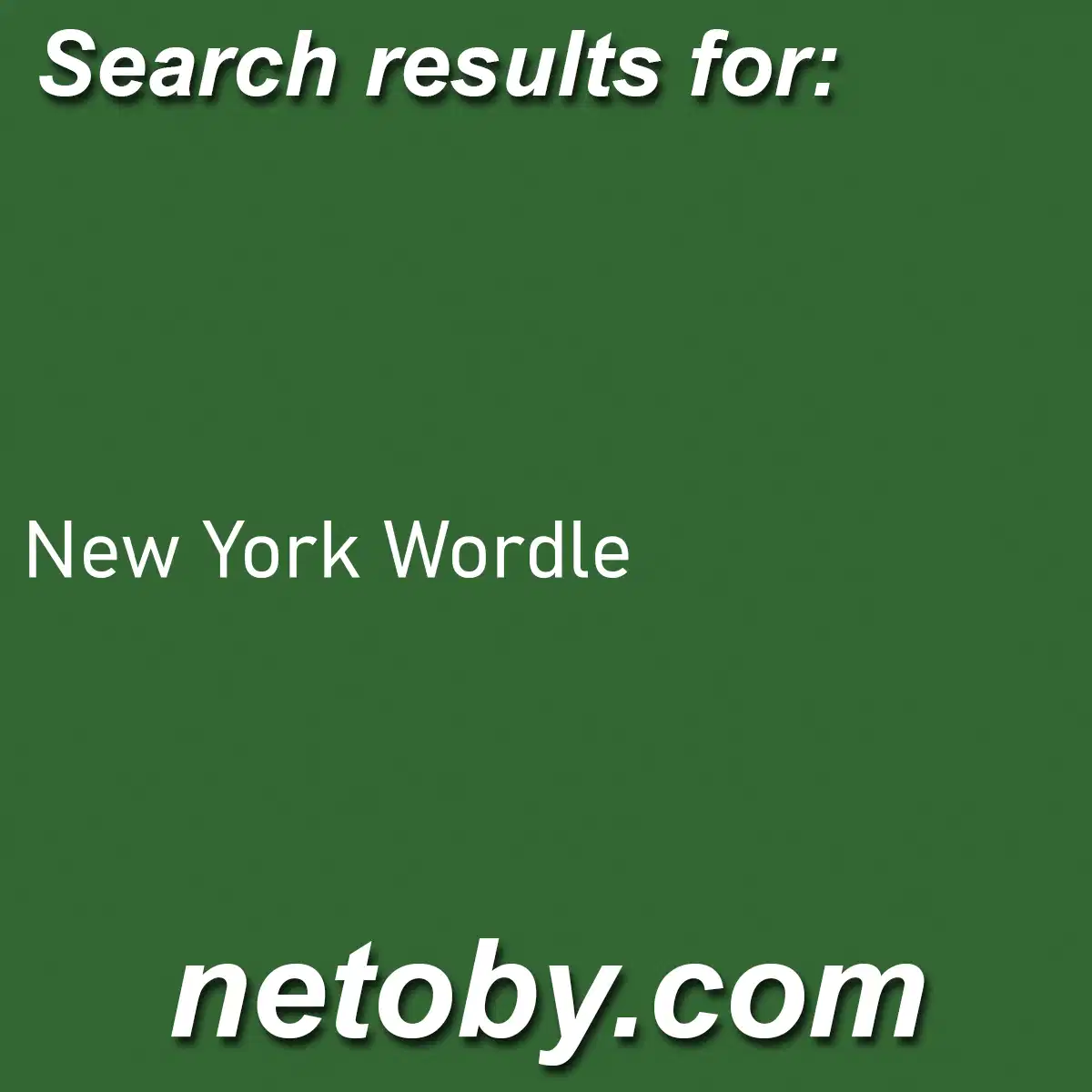 ﻿New York Wordle