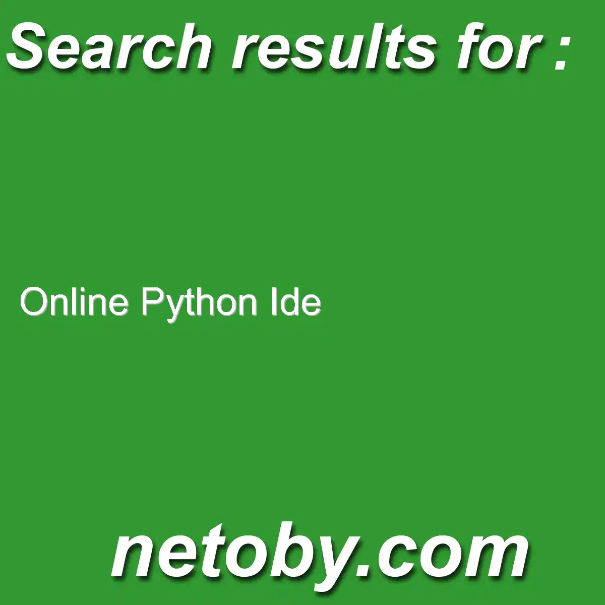 ﻿online python ide