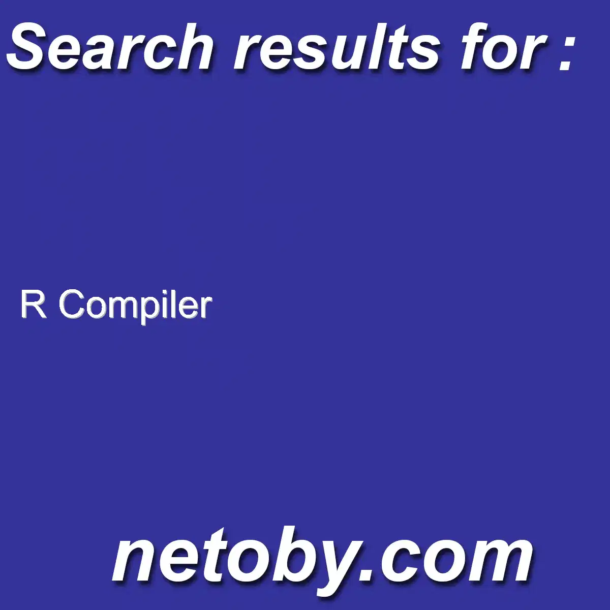 ﻿R Compiler