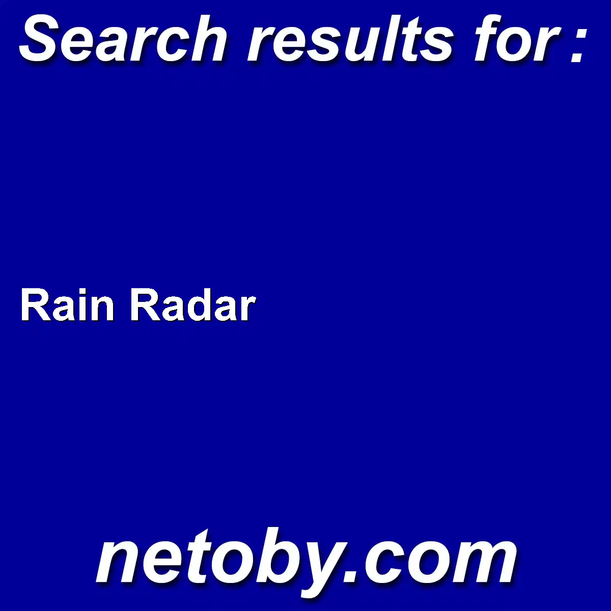 ﻿Rain Radar