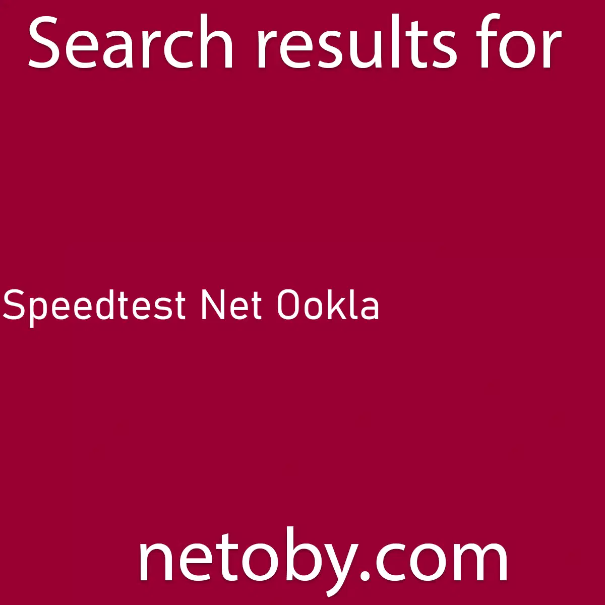 ﻿Speedtest Net Ookla