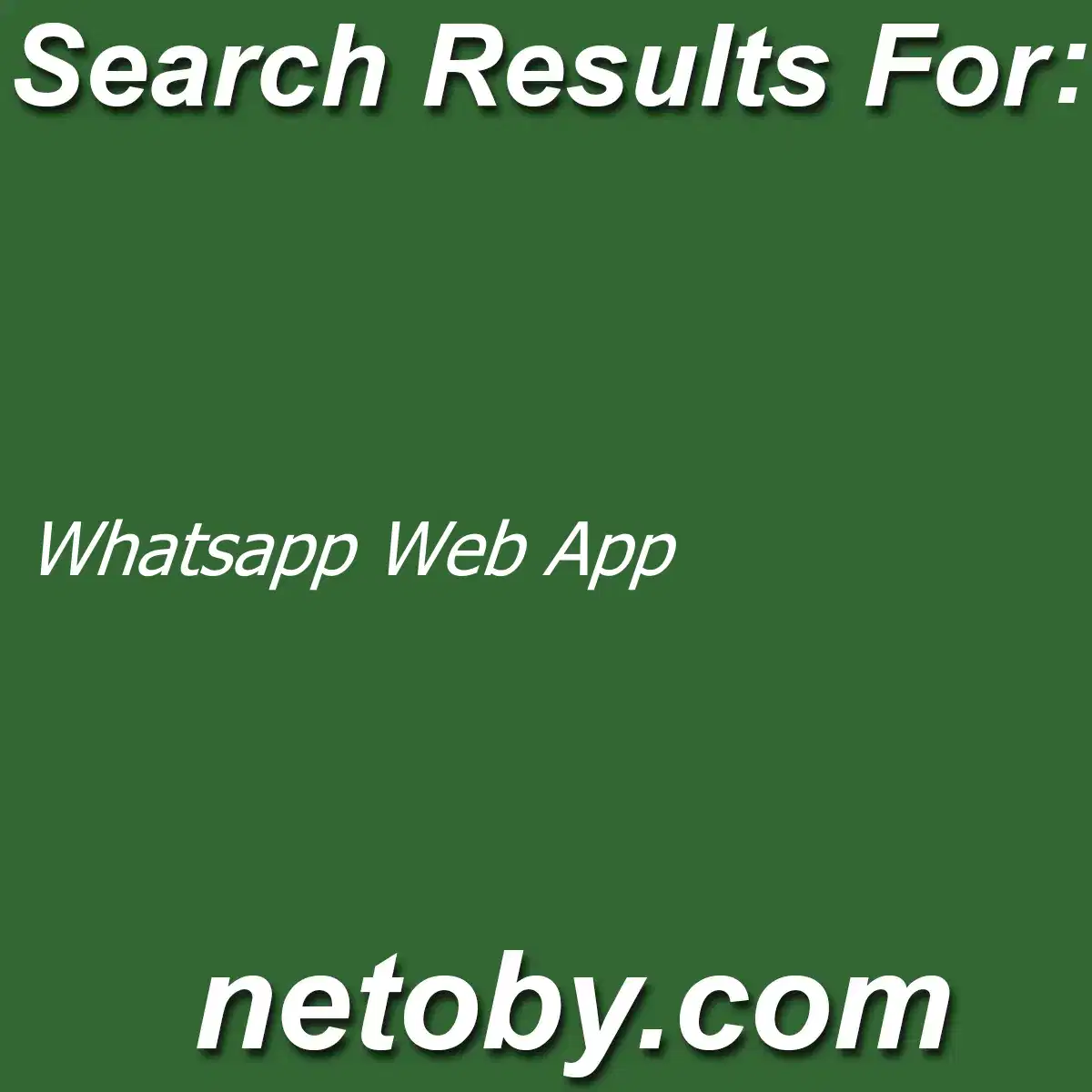 ﻿Whatsapp Web App