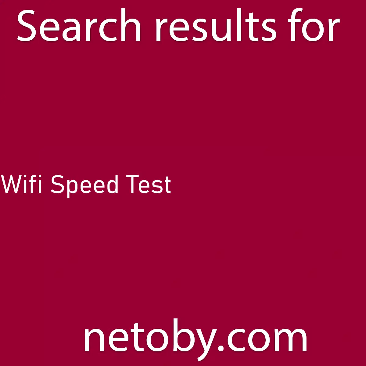 ﻿Wifi Speed Test