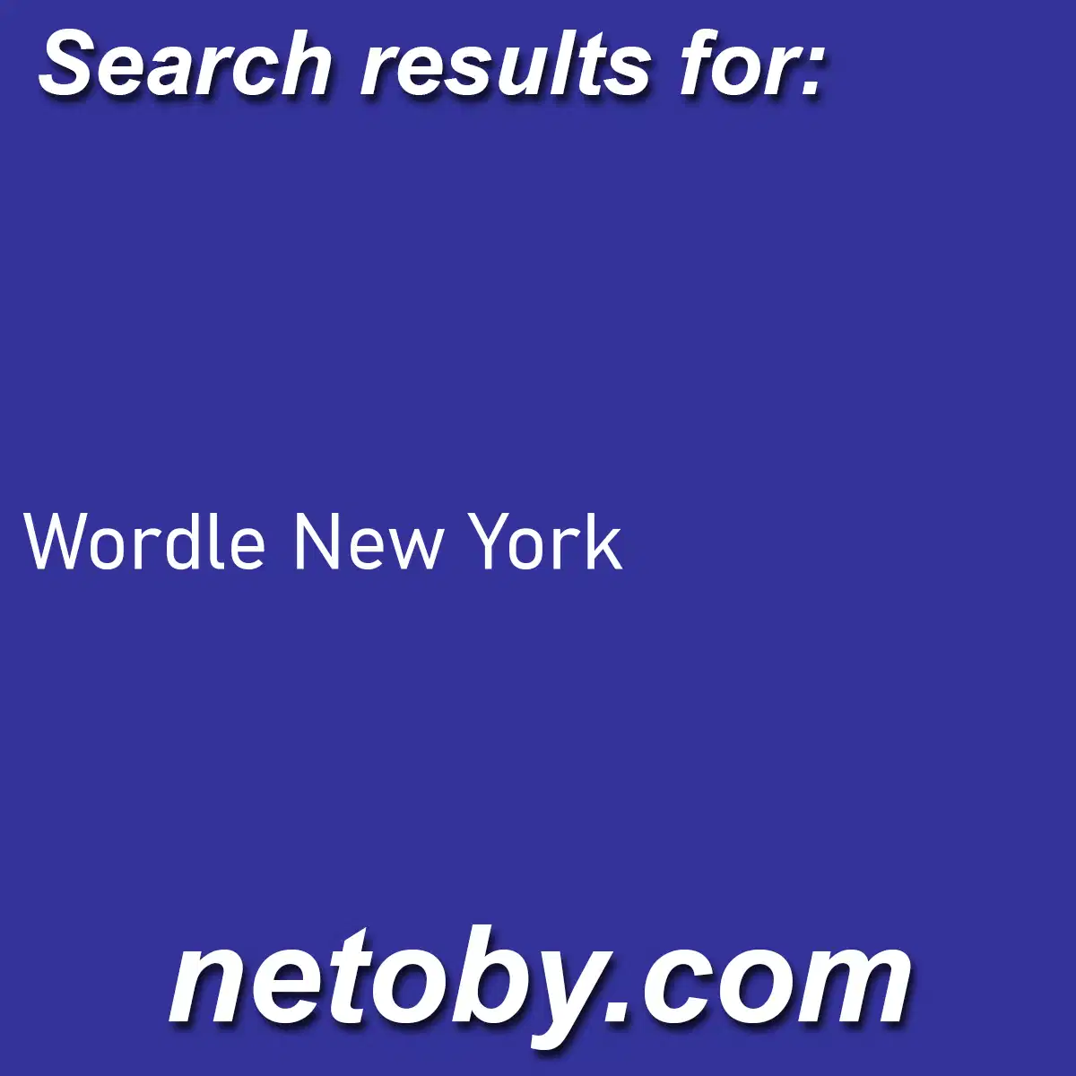 ﻿Wordle New York